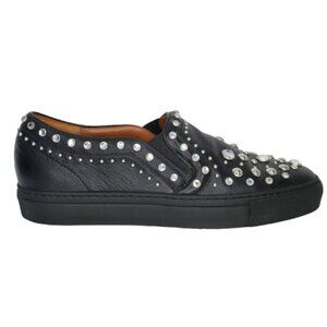 Givenchy Leather Studded Embellished Slip On Sneakers